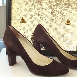 Calvin Klein brown suede pumps